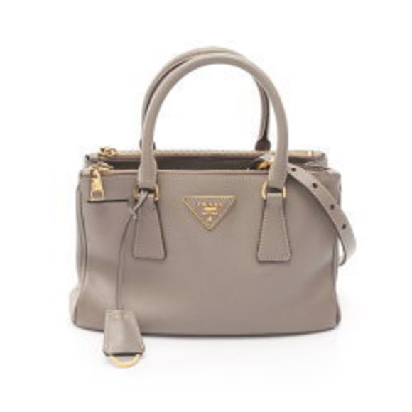 Prada SAFFIANO LUX Galleria Handbag Leather Beige - Picture 1 of 8